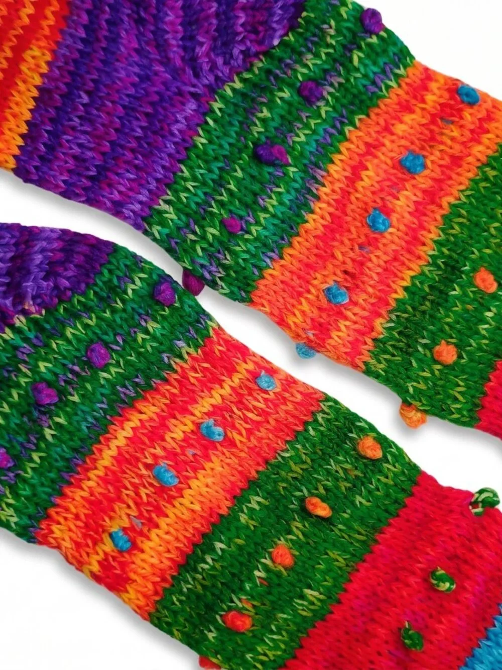 Hand-knitted warm winter socks from Cusco
